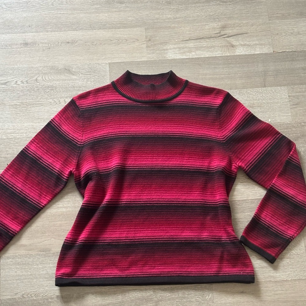 Striped Pink and Black Sweater